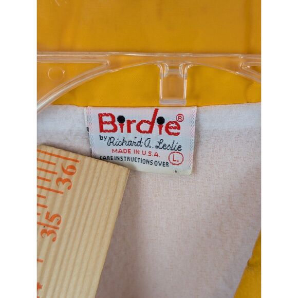 Vintage Birdie Jacket Snap Button Up w/ Drawstring Yellow Men's Size Large - Picture 5 of 14